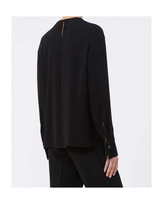 Max Mara Black Cady Blouse