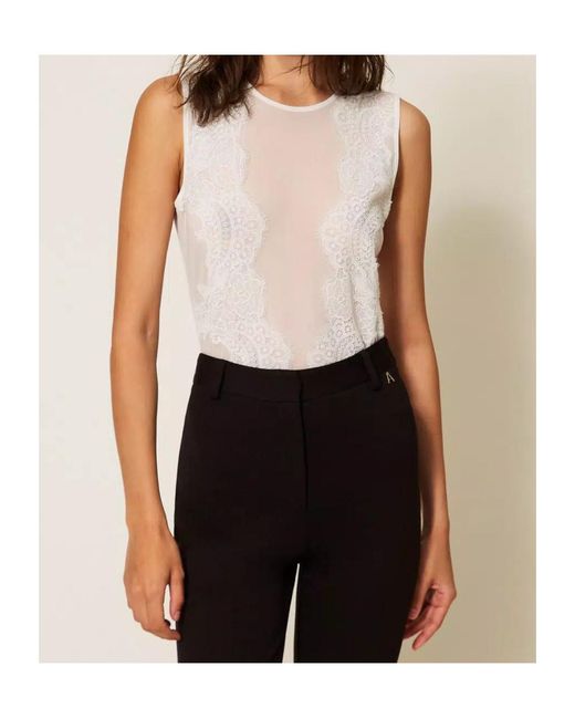 Twinset White Lace Top