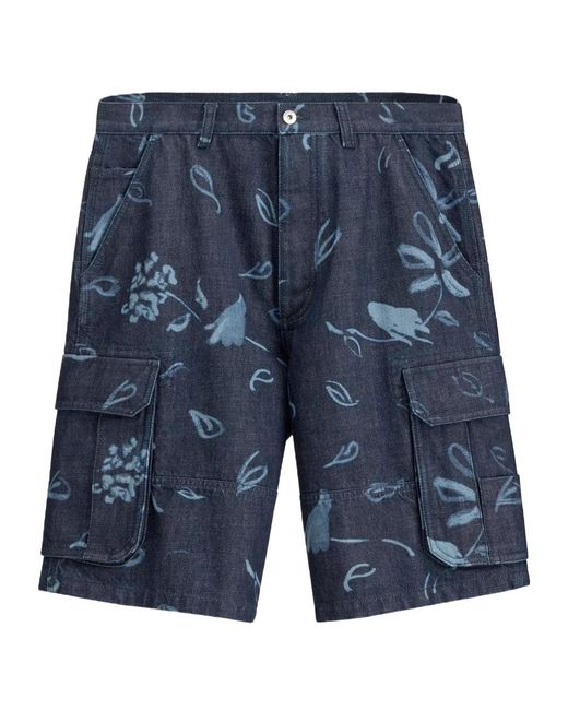 Dior Blue Iviera Cargo Shorts for men