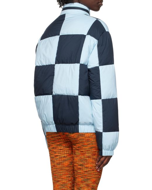 KENZO Blue Check Quilted Down Jacket