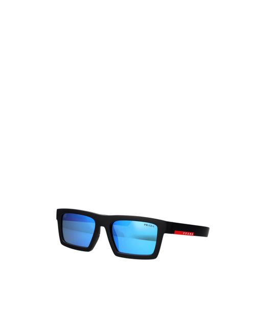 Prada Linea Rossa Blue Square-Frame Sunglasses for men