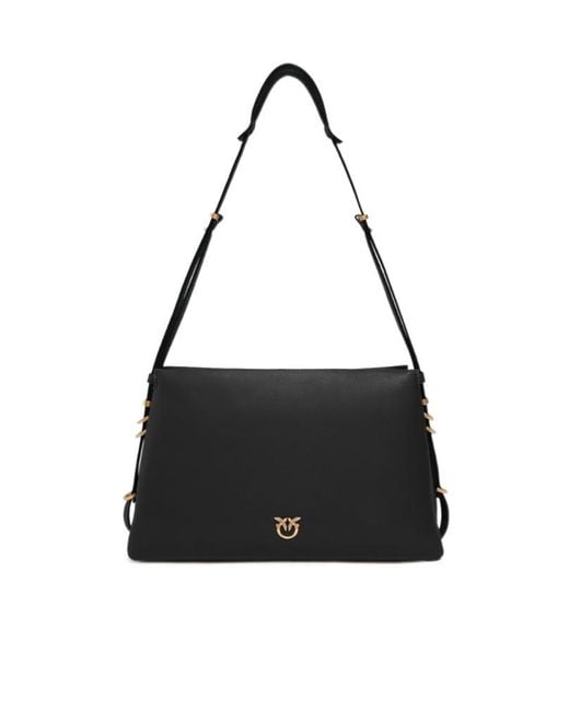 Pinko Black Logo-Plaque Shoulder Bag