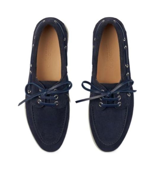 Scarosso Blue Lia Boat Shoes