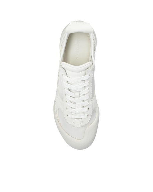 McQueen White Flexion Lace-Up Sneakers for men