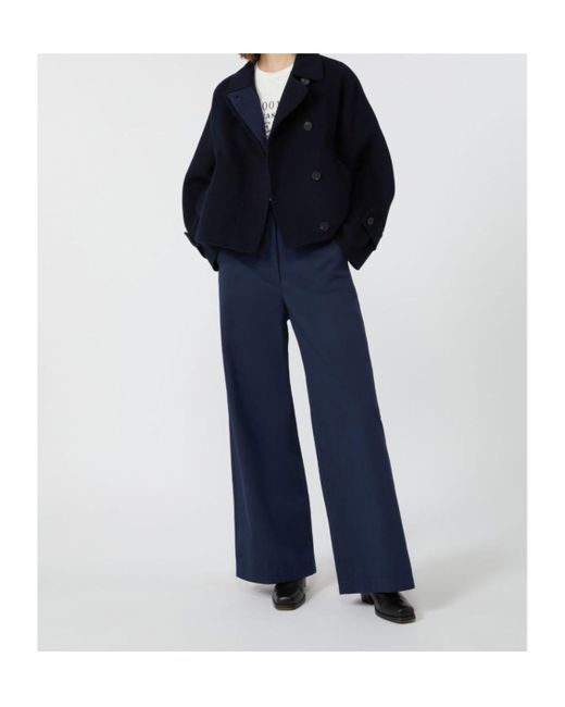 Weekend by Maxmara Blue Wide-Leg Trousers