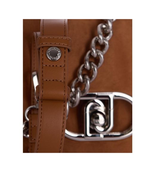 Liu Jo Brown Studded Shoulder Bag