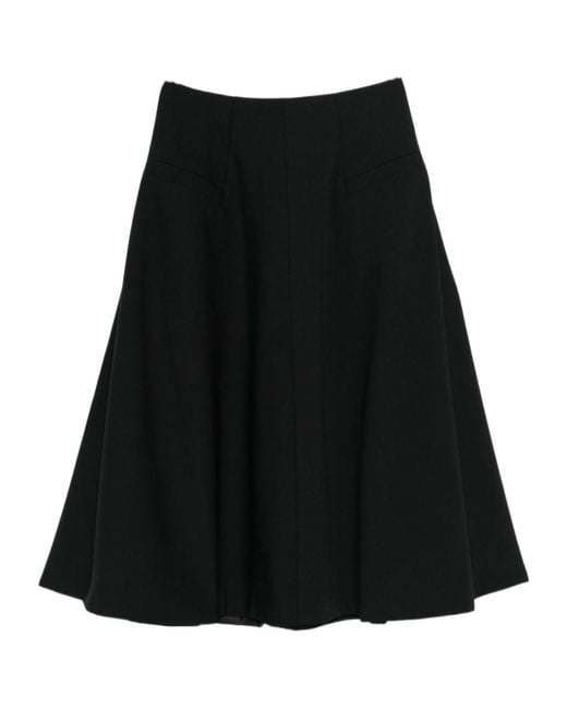 Entire studios Black Celeste Panelled Midi Skirt