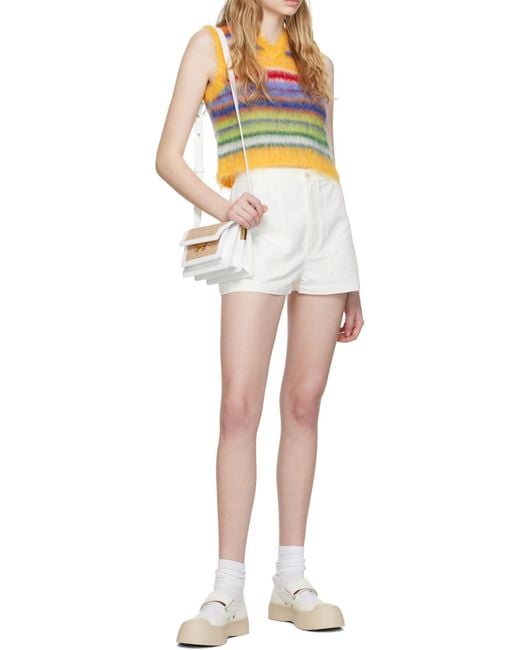 Marni White Trunk Soft Mini Bag