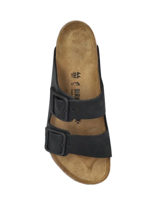 Birkenstock Black Arizona Double Buckle Slides for men