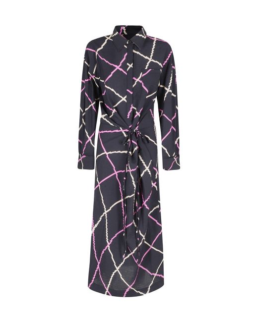 Essentiel Antwerp Blue Long-Sleeved Dress