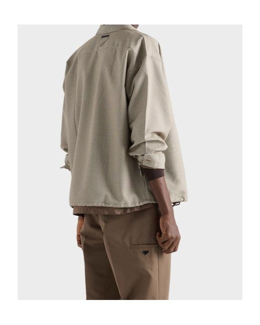 Prada Gray Wool Shirt for men