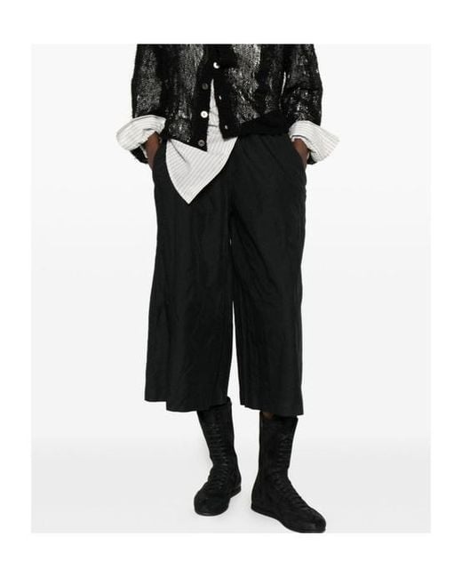 Comme des Garçons Black Elastic Waistband Casual Pants