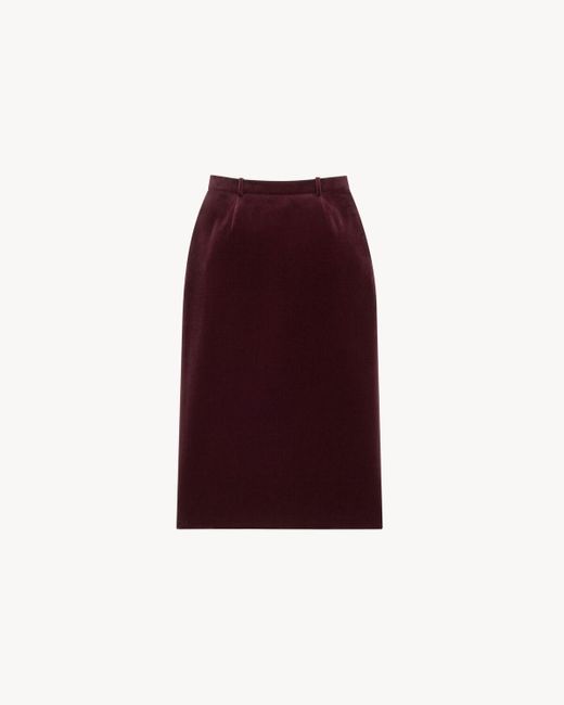 Saint Laurent Purple Midi Wrap Skirt