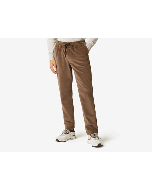 Sease Brown Corduroy Drawstring Pants for men