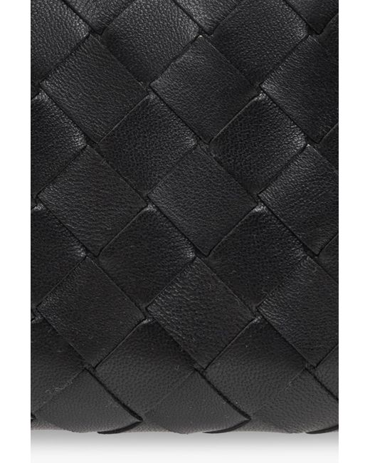 Bottega Veneta Black Intrecciato Zip Around Wallet