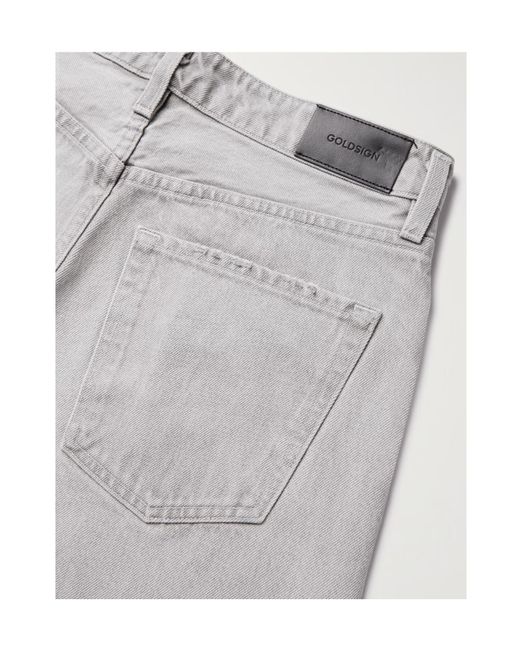 Goldsign Gray High-Rise Straight-Leg Organic Jeans