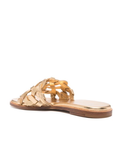 Gianvito Rossi Multicolor Amalfi Interwoven Round Toe Sandals