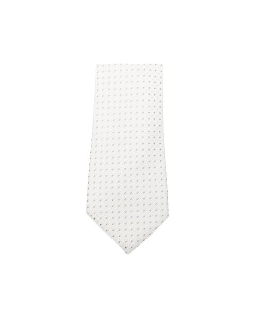 Canali White Pointed Tie for men