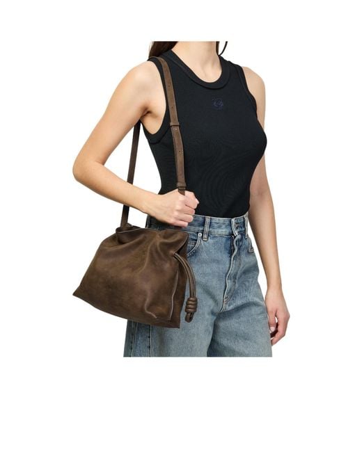 Loewe Brown Medium Flamenco Clutch