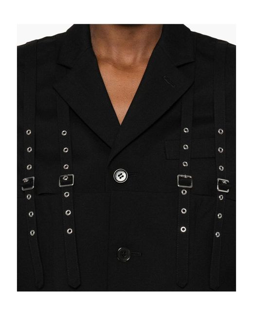 Comme des Garçons Black Noir Kei Ninomiya Buckled Detail Jacket