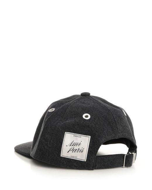 AMI Black Ami Logo Patch Baseball Cap