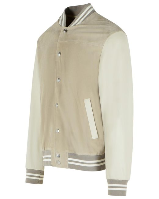 Eleventy Natural Snap-Button Bomber Jacket for men