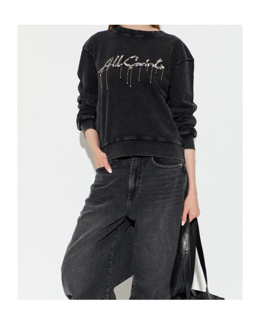 AllSaints Blue Crew Neck Long-Sleeved Sweatshirt