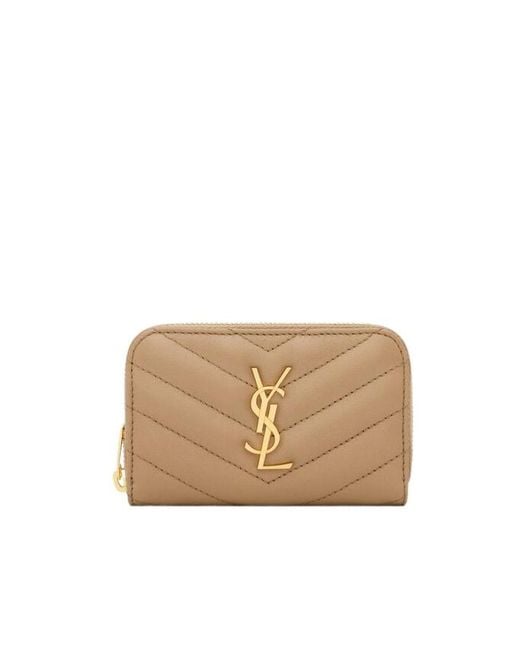 Saint Laurent Natural Cassandre Change Purse