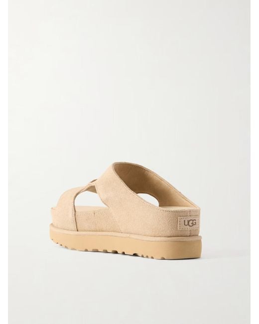 Ugg Multicolor Solid Color Suede Slide Flats