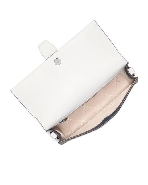 Michael Kors Blue Greenwich Medium Signature Logo Convertible Shoulder Bag
