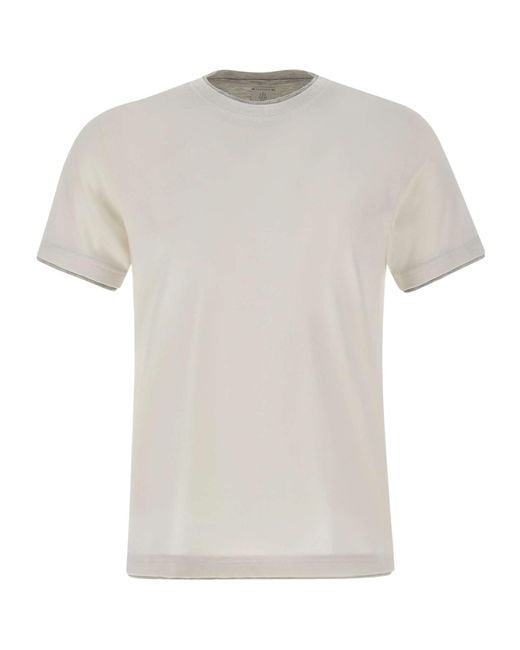 Eleventy White Classic Crew Neck T-Shirt for men