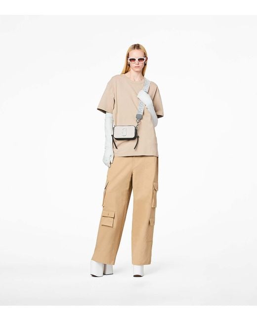 Marc Jacobs Metallic The Snapshot Logo Plaque Crossbody Bag