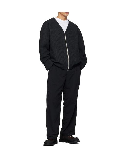 Nanamica Blue Ooal 5G Zipper Cardigan for men