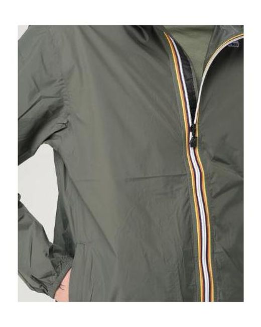 K-Way Gray Le Vrai 4.0 Claude Hooded Jacket for men