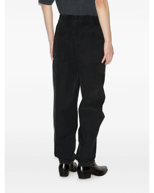 Isabel Marant Black Utility Zip Track Pants for men
