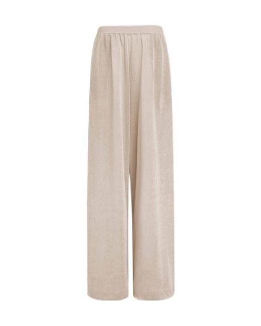 Alaïa White Linen-Silk Wide-Leg Trousers