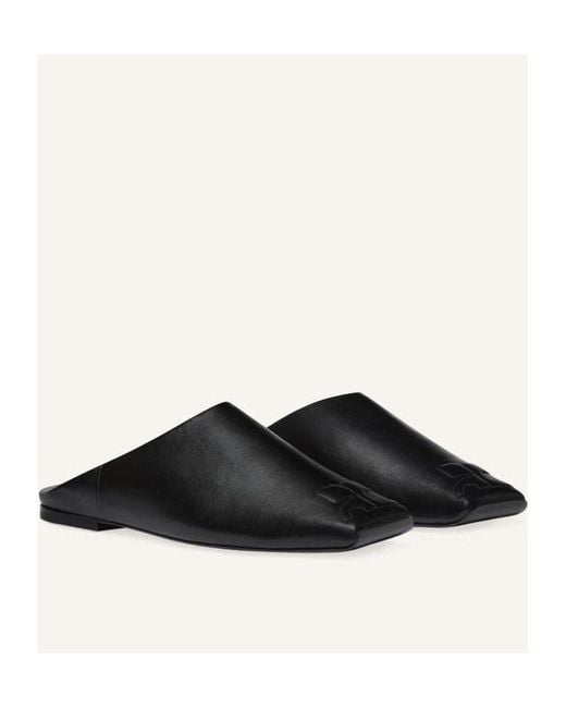 Courreges Black Courrèges Heritage Square Toe Mules