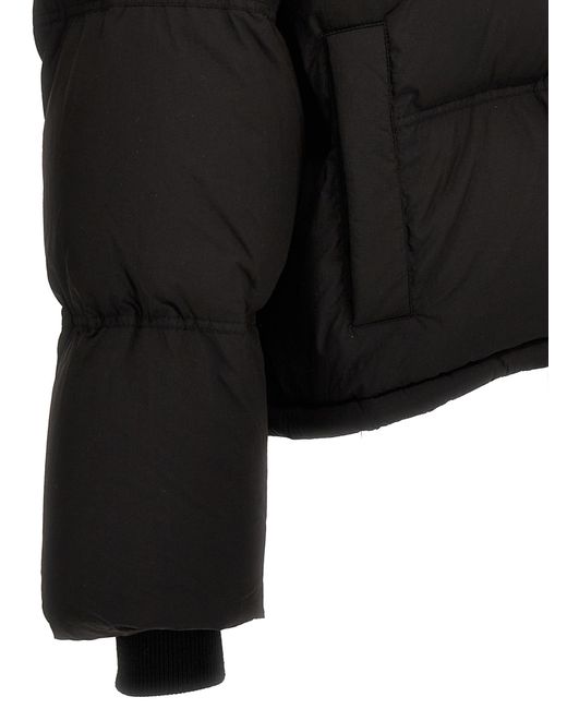 AMI Black Down Jacket With Detachable Hood for men