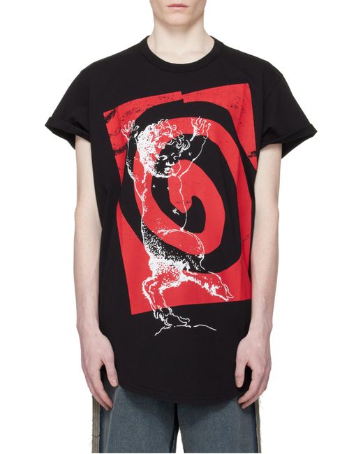 Vivienne Westwood Red Swirl Longline T-Shirt for men