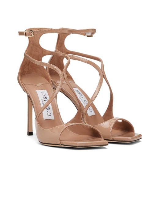 Jimmy Choo Metallic Square Toe High Heel Sandals