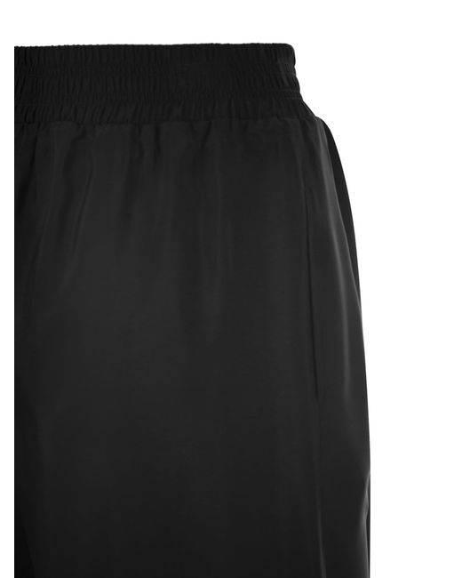 Fabiana Filippi Black Twill Wide-Leg Casual Pants