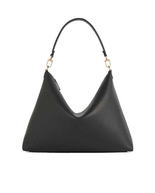 Totême Black Medium-Sized Leather Bevel Bag