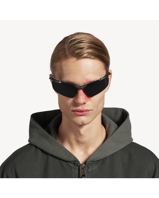 Balenciaga White Eyewear Boomerang Cat Sunglasses