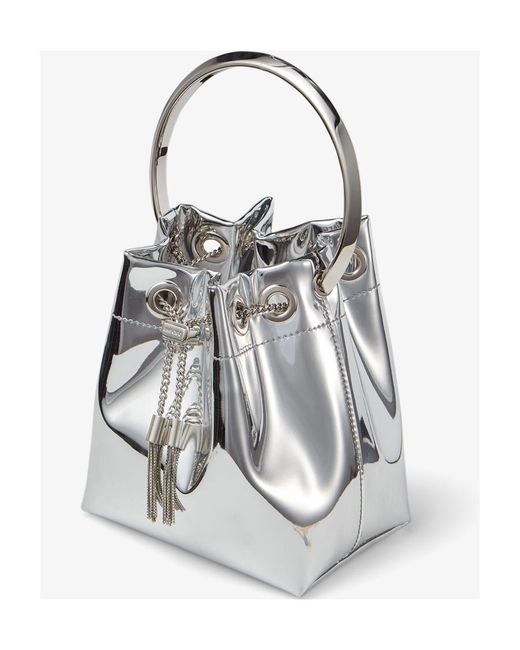 Jimmy Choo White Bon Bon Series Mini Shoulder Bags