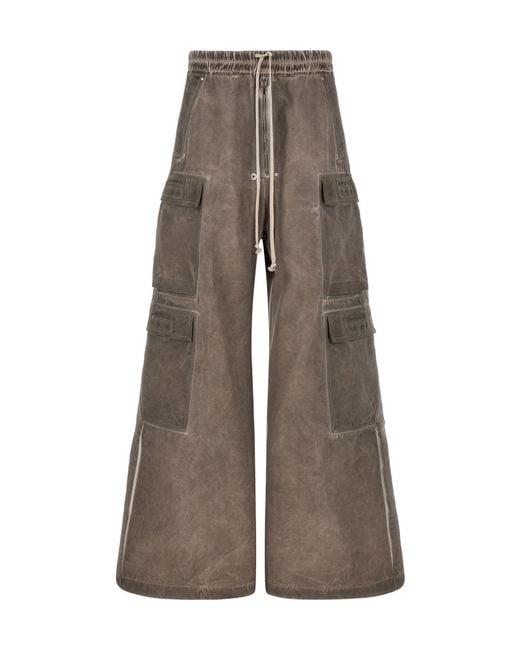 Rick Owens Brown Drawstring Elastic Waist Casual Pants for men