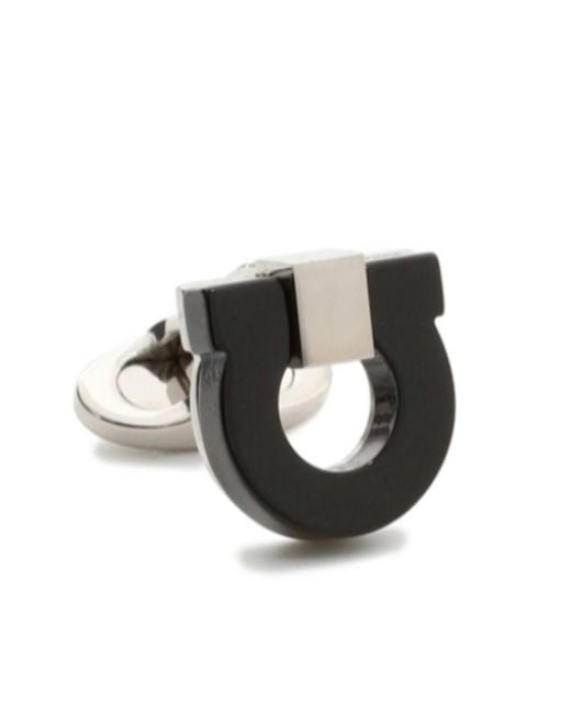Ferragamo White Ferragamo Gancini Cufflinks for men