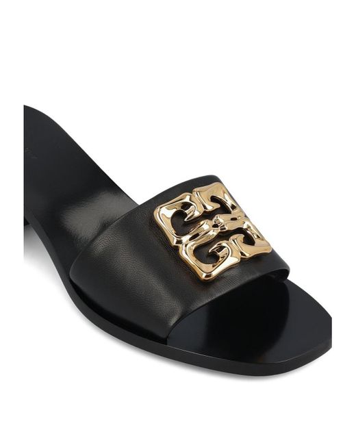 Givenchy Black 4G Plaque Heeled Sandals