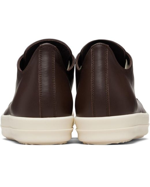 Rick Owens Brown Lace-Up Sneakers for men