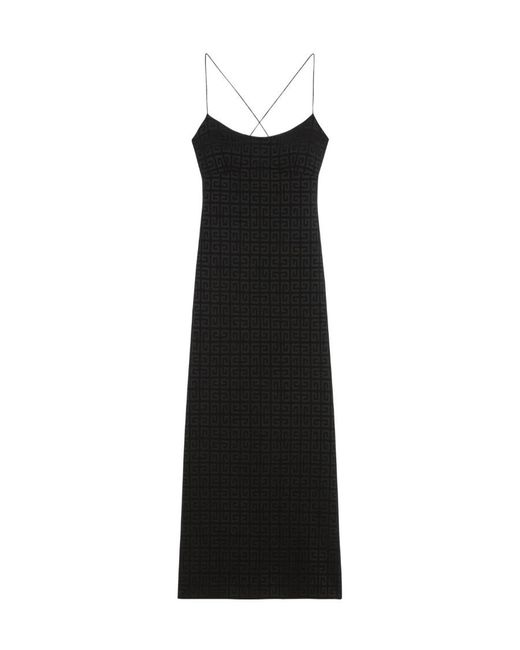 Givenchy Black 4G Jacquard Spaghetti Dress