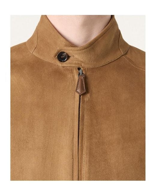 Loro Piana Brown Bomber Zip-Fastening Jacket for men